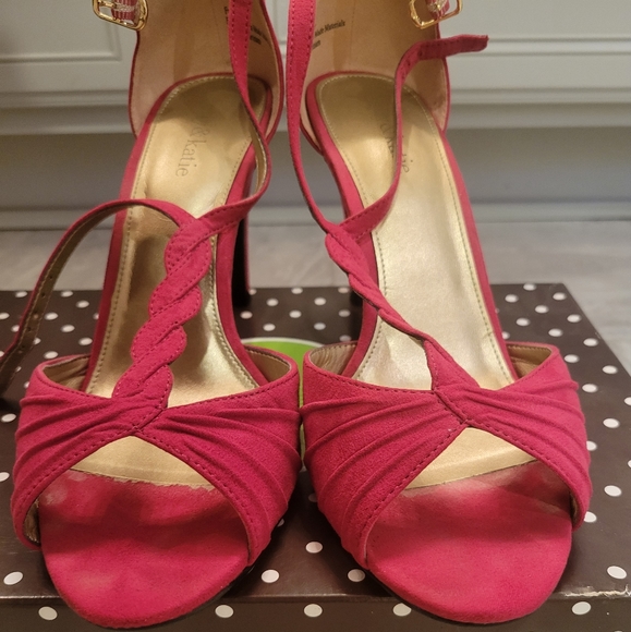 Kelly & Katie Women's Magenta high heel sandals in color magenta size 10 - Picture 10 of 11